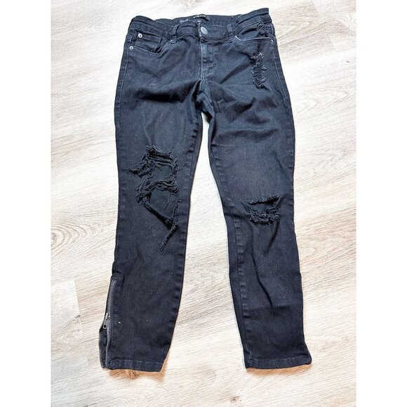 STS Blue Emma Crop Distressed Black Jeans 28 Womens Denim - Picture 1 of 4